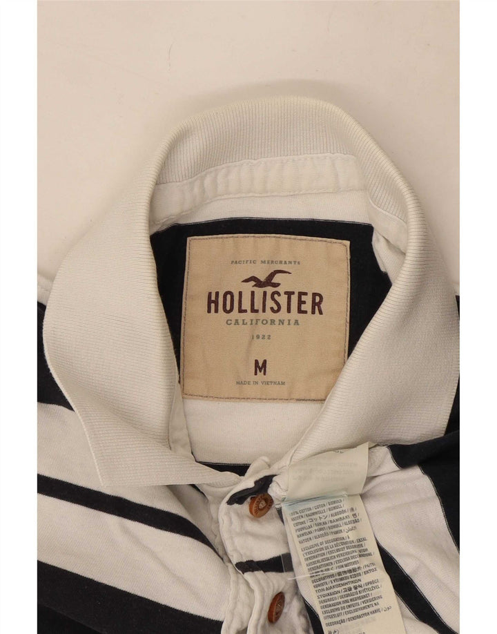 Hollister Polo Homme Bleu Marine Moyen Rayé Coton