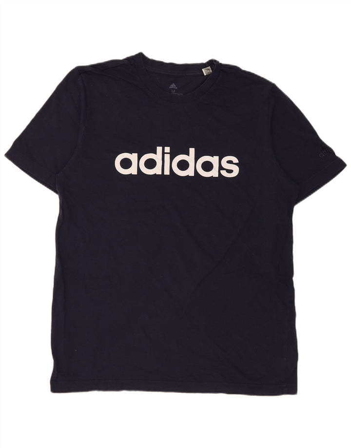 Adidas T-Shirt Graphique Homme Bleu Marine Moyen Coton