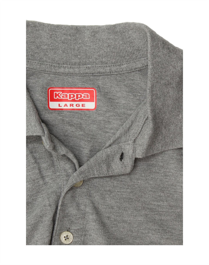 KAPPA Mens Polo Shirt Large Grey Vintage Kappa and Second-Hand Kappa from Messina Hembry 