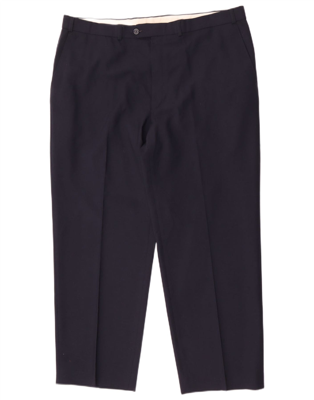 Marks & Spencer Pantalon de costume fuselé pour homme W40 L29 Bleu marine Polyester