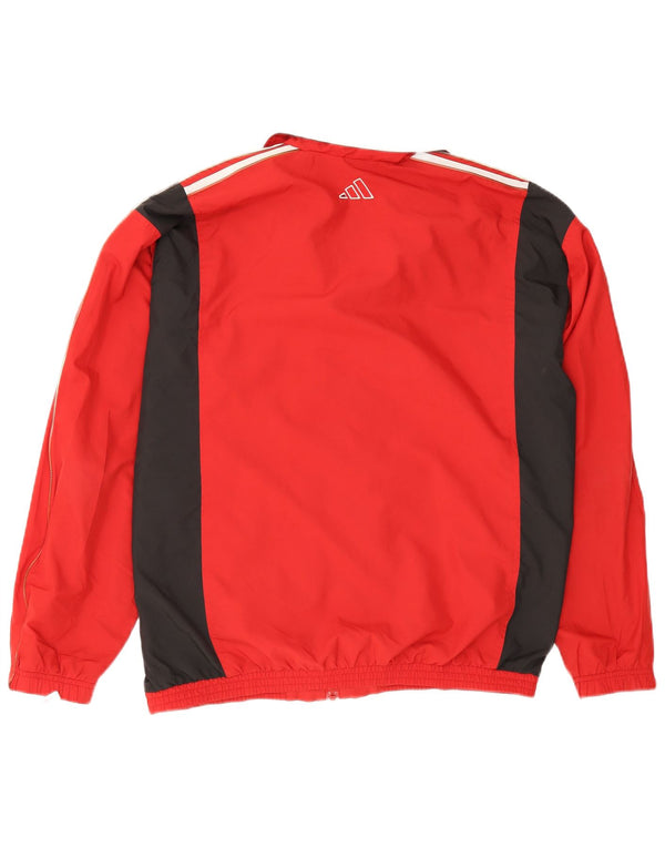 Adidas Veste de survêtement pour homme XL Rouge Colourblock Polyester
