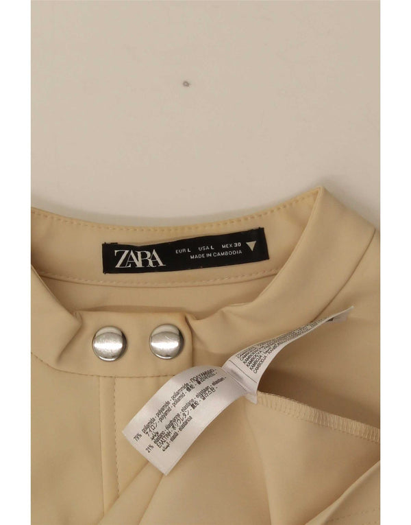 Robe fourreau Zara Femme UK 14 Large Beige Polyamide