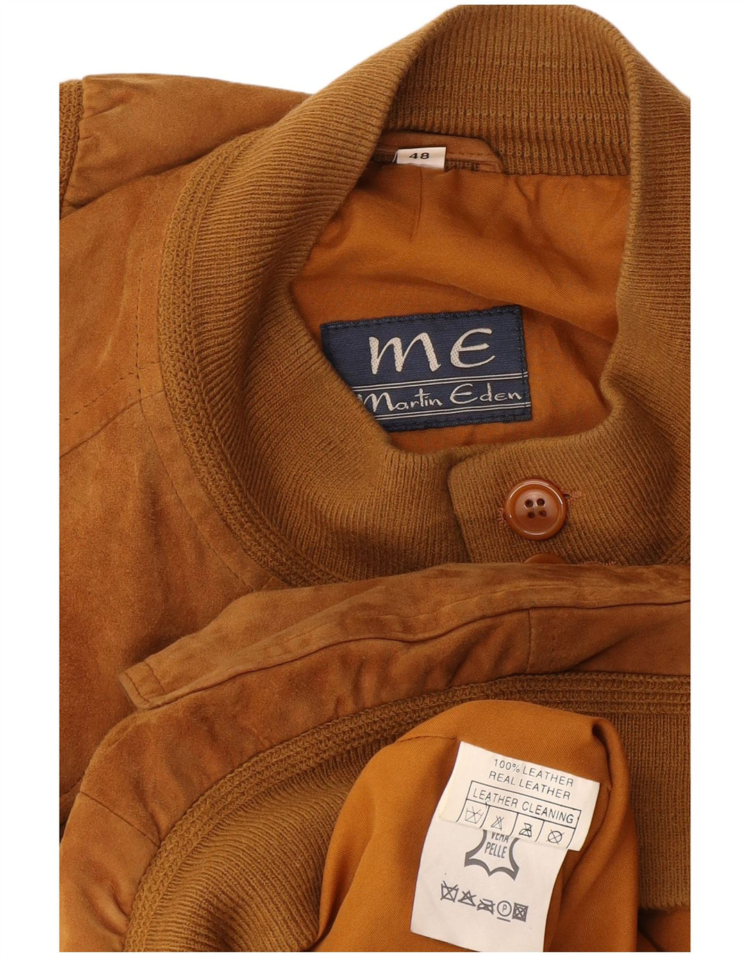 Martin Eden Blouson Bomber En Daim Homme IT 48 Cuir Marron Moyen