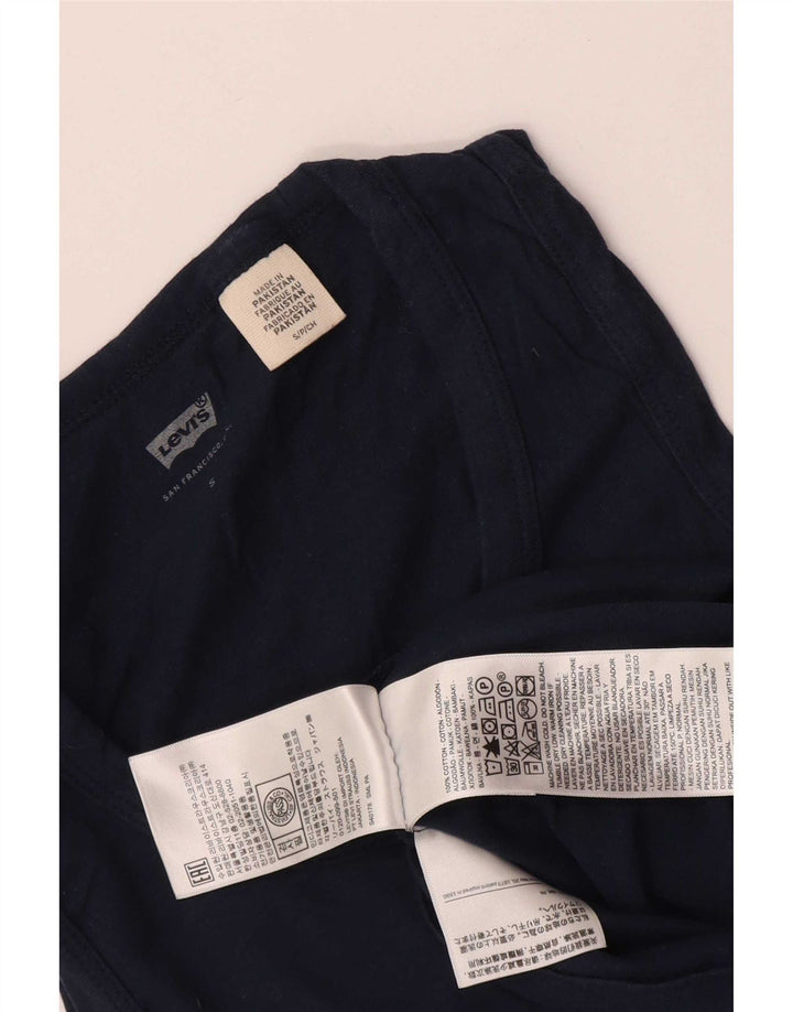 Levi's Débardeur Femme UK 10 Small Bleu Marine Coton