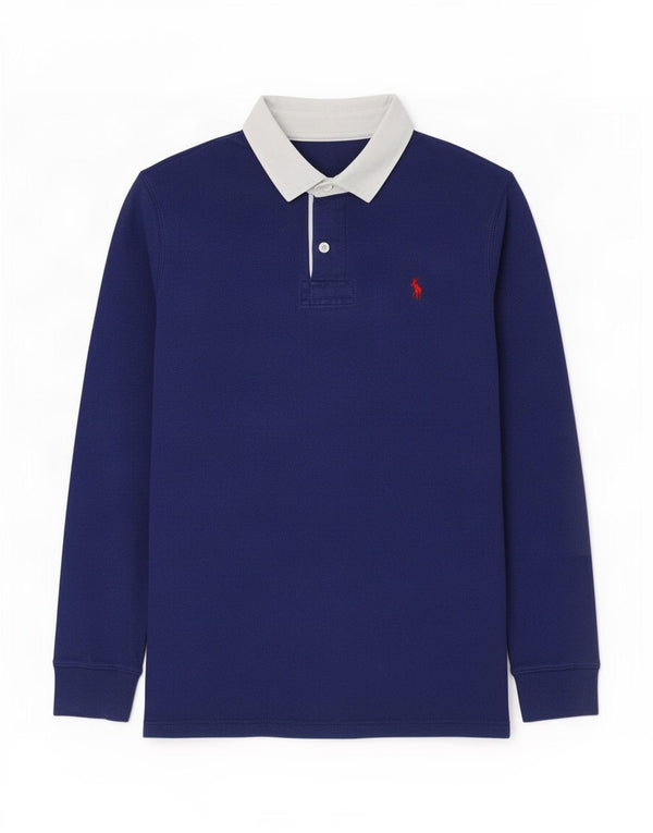 Polo Ralph Lauren Chemise de rugby à manches longues pour homme XL Bleu marine