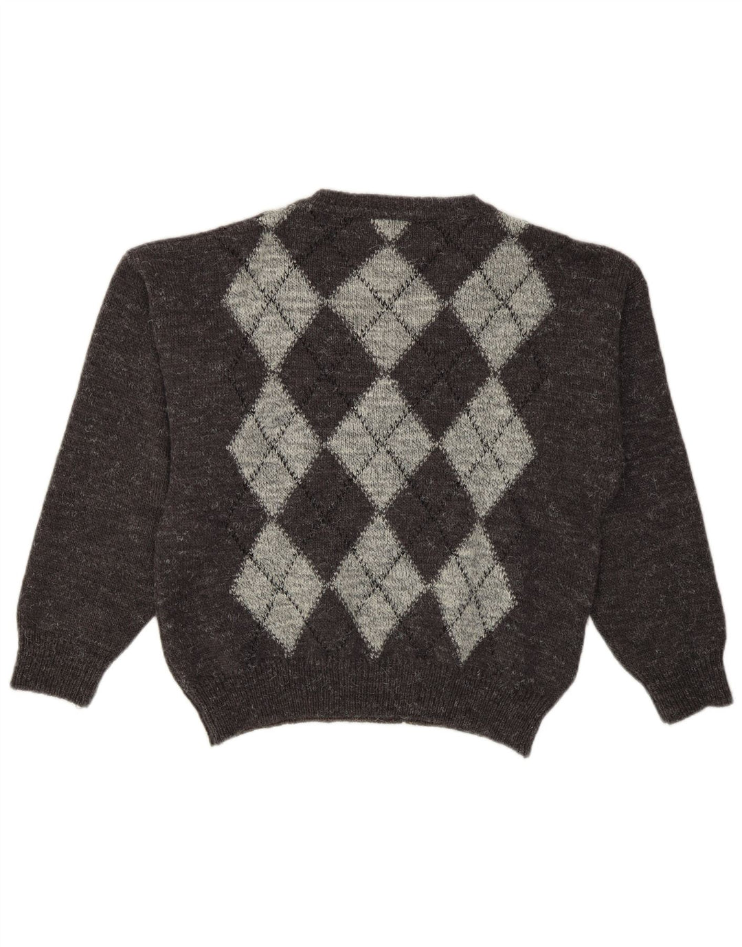 Jack Stone Pull col V pour homme IT 48 Gris moyen Argyle/Diamant