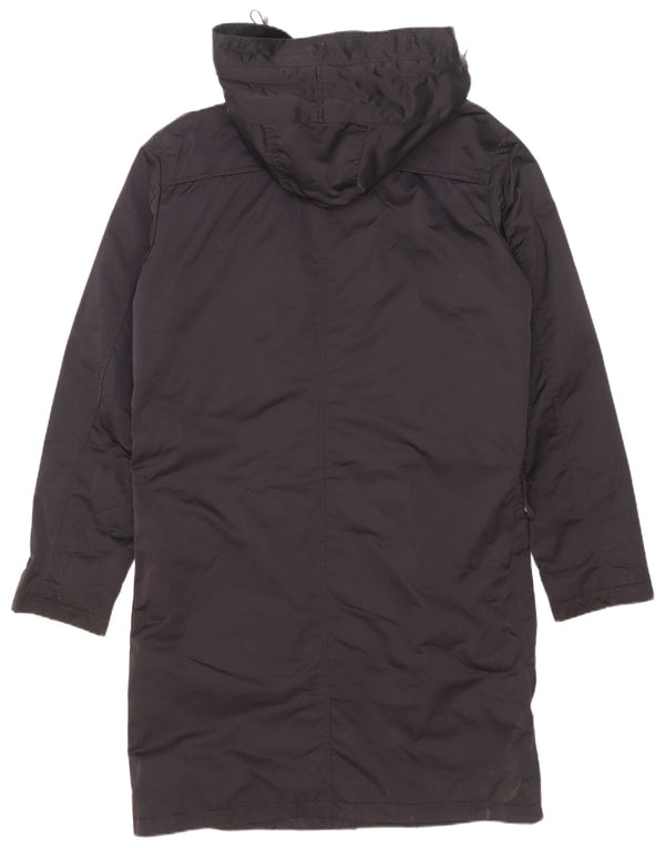 Zara Manteau matelassé à capuche pour homme UK 38 Bleu marine moyen Polyester
