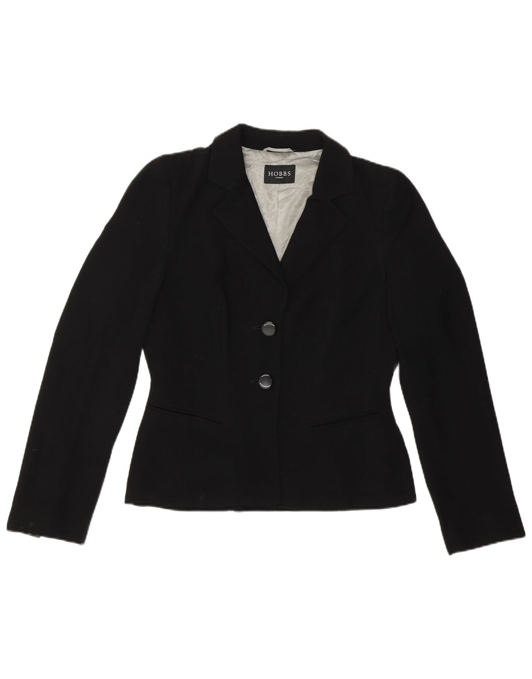 Hobbs Veste blazer à 2 boutons pour femme UK 12 Noir moyen Polyester