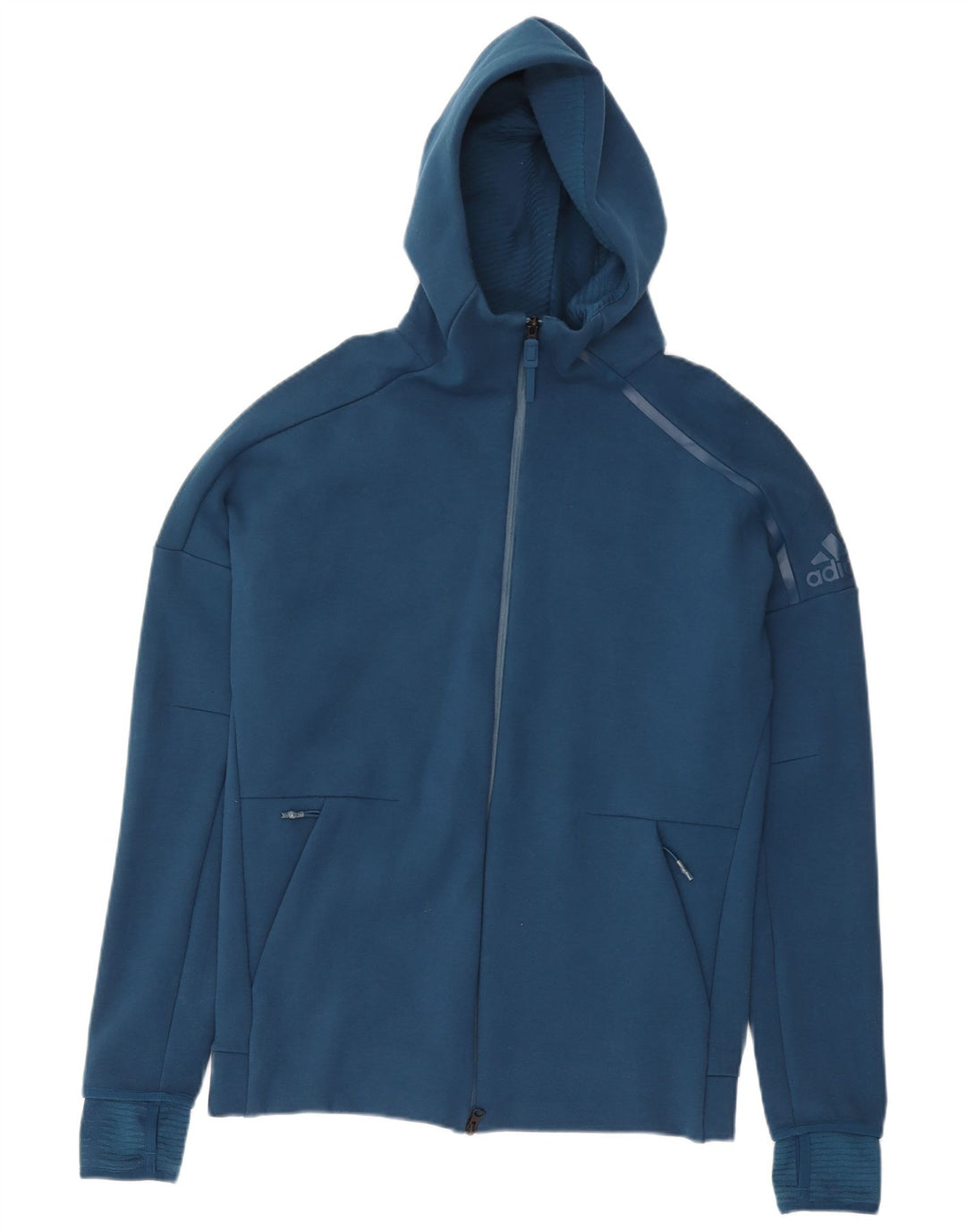 ADIDAS Pull à capuche zippé pour homme Bleu marine moyen
