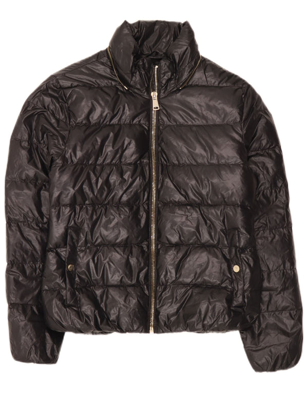 Zara Veste matelassée pour femme UK 14 Large Noir