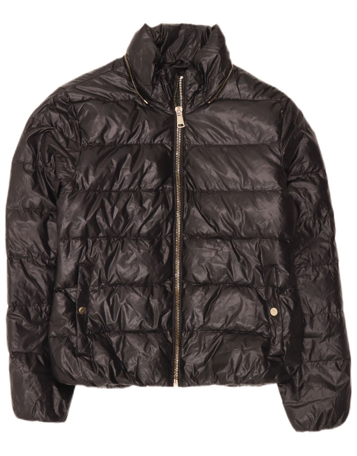 Zara Veste matelassée pour femme UK 14 Large Noir