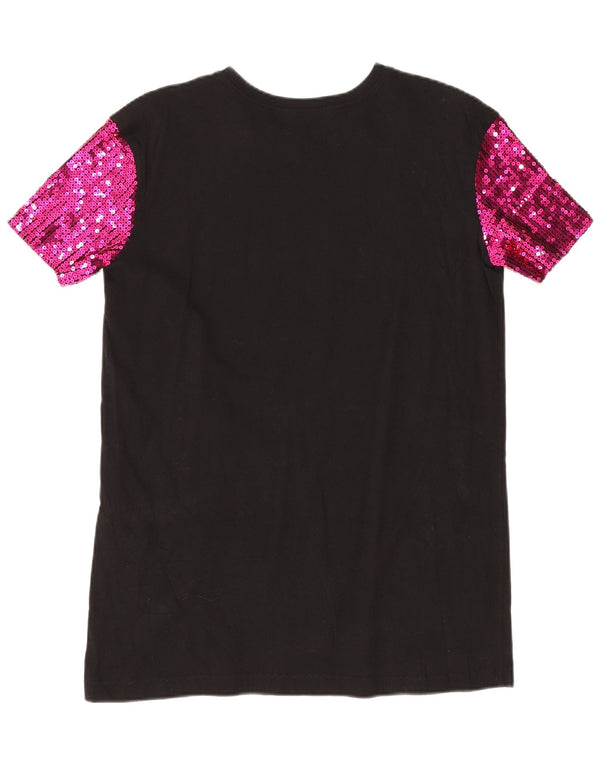 Zara Tunique graphique pour femme UK 10 Small Noir Polyester