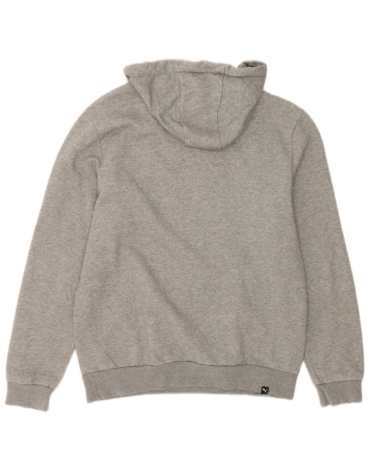 Puma Pull à Capuche Graphique Homme Gris Moyen Moucheté Coton