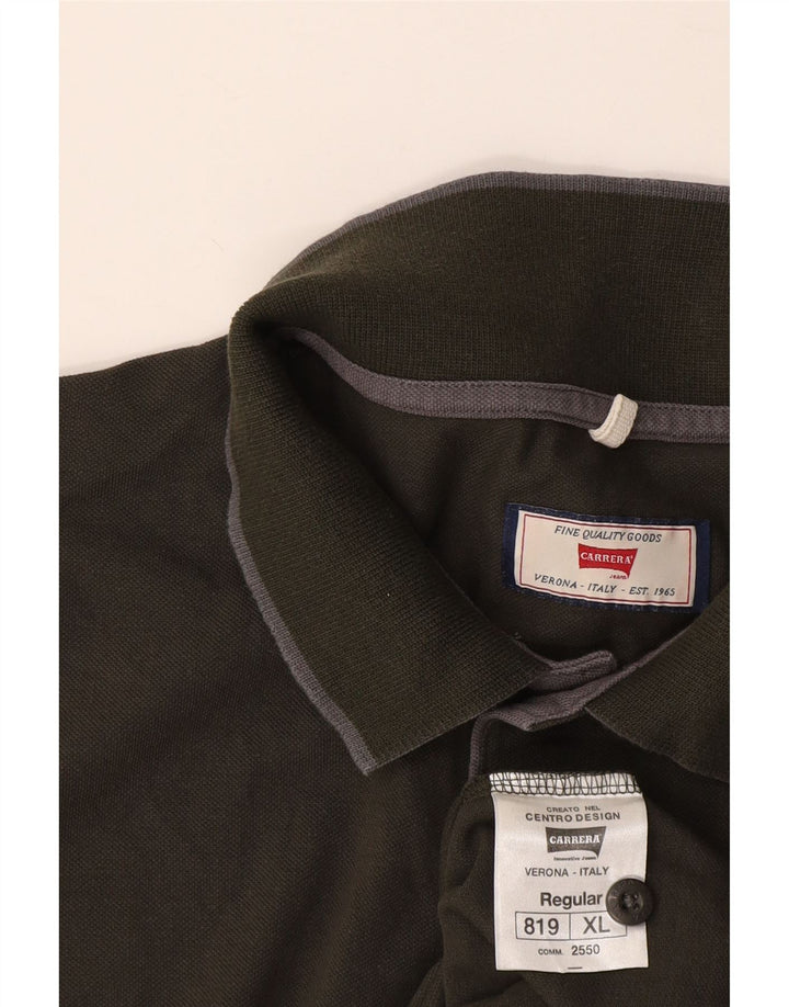 Carrera Polo Regular Fit XL Kaki Coton Homme