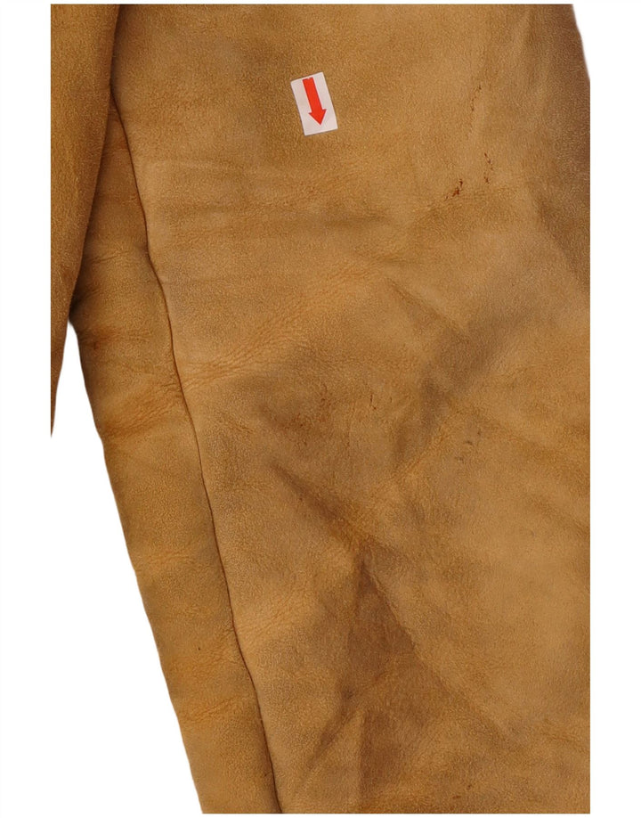vintage Femmes Sherpa Shearling Manteau UK 14 Grand Beige