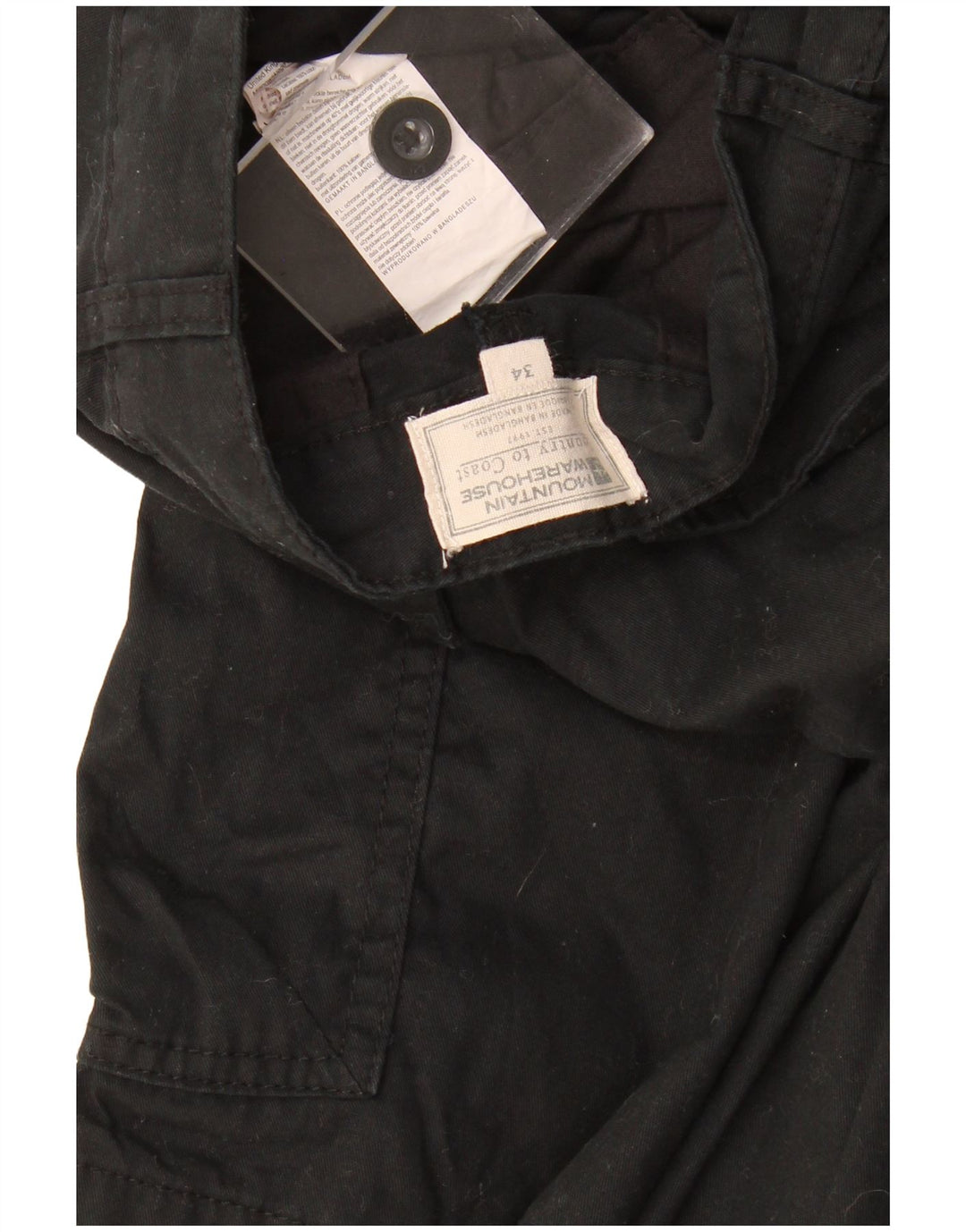 Mountain Warehouse Short cargo pour homme W34 en coton noir Taille L