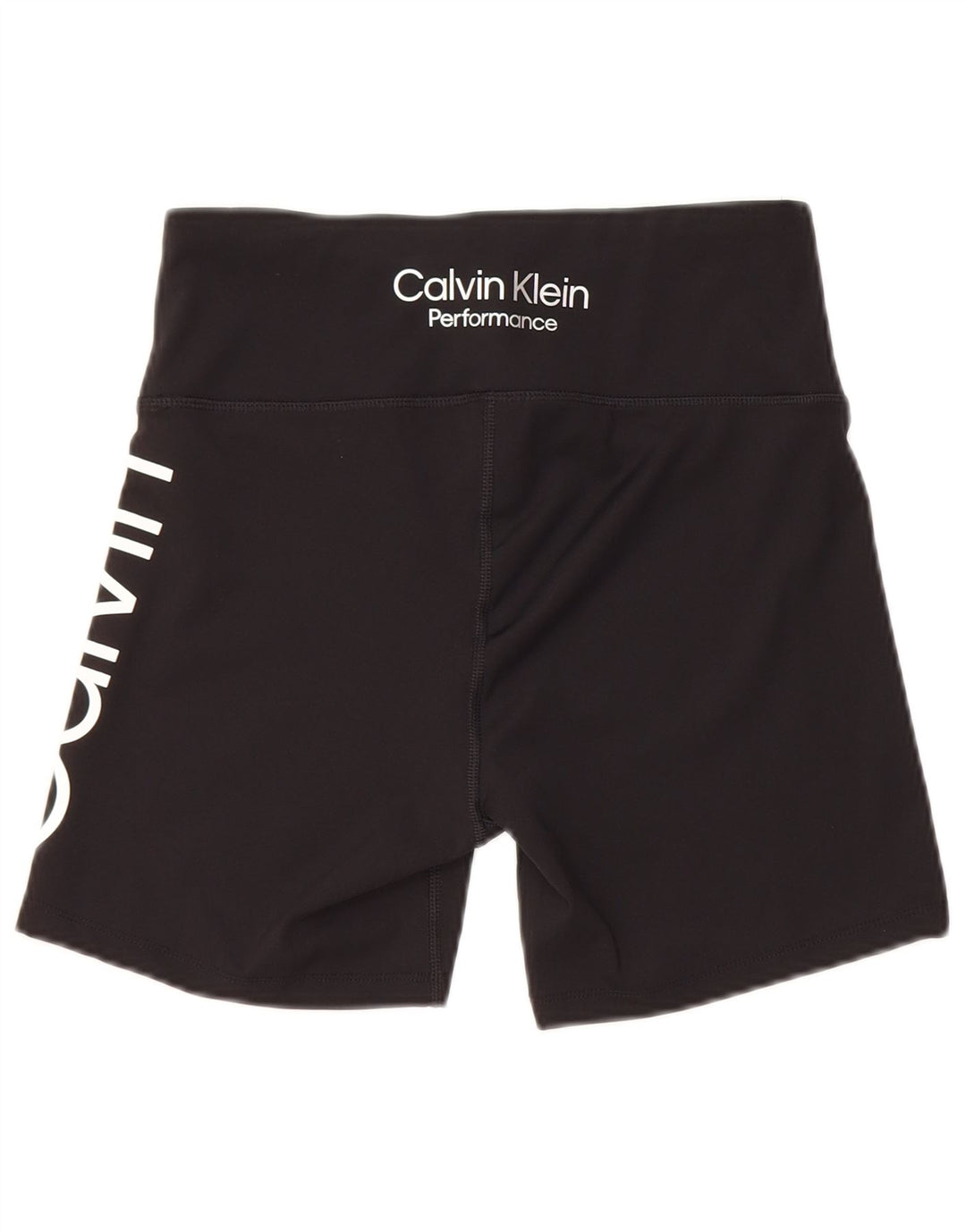 Calvin Klein Short de sport graphique pour femme UK 12 Noir moyen Polyester