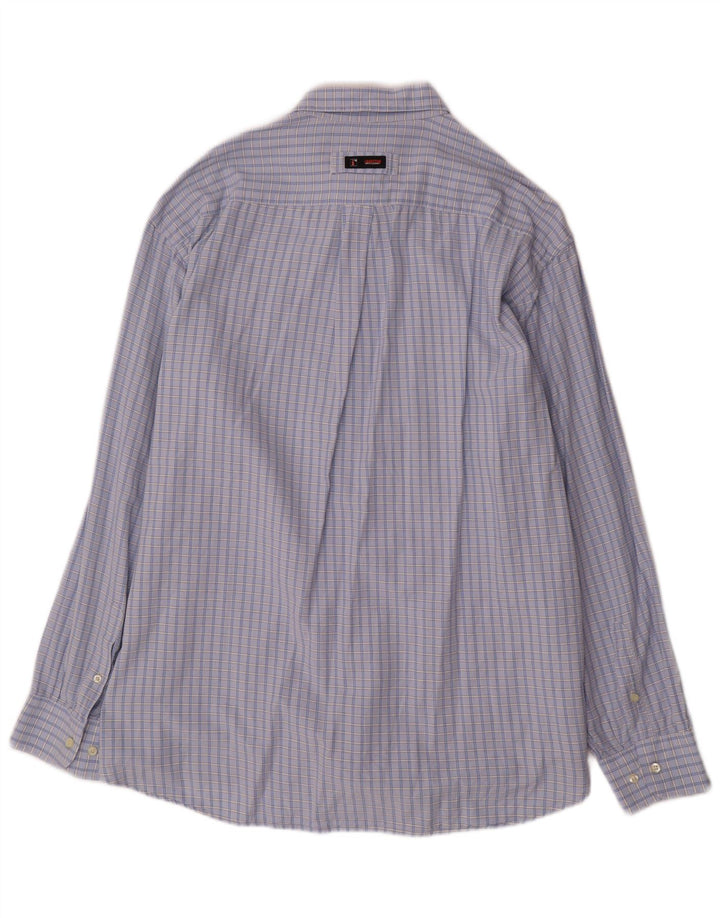 Chemise homme vintage 2XL Coton à carreaux bleus