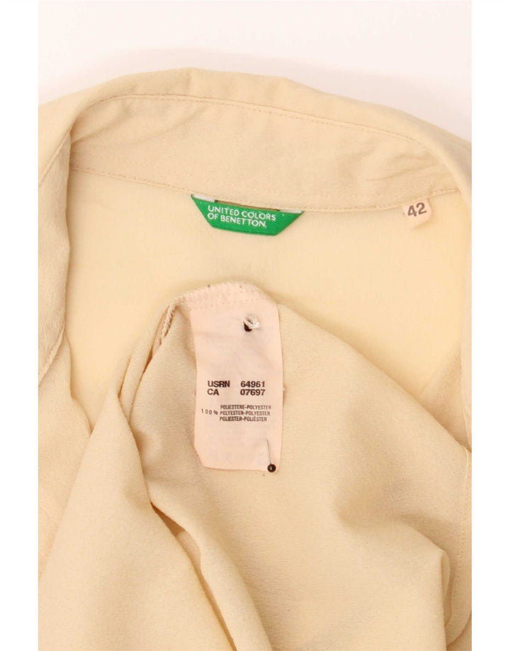 Benetton Chemisier transparent pour femme IT 42 Beige moyen Polyester
