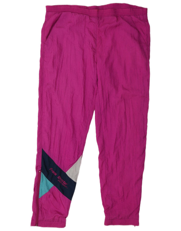 Frank Shorter Mens Tracksuit Trousers Joggers XL W40 L32 Pink Colourblock