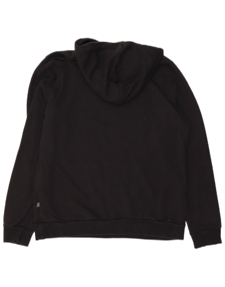 PUMA Pull à capuche graphique pour femme UK 16 Large Noir Coton