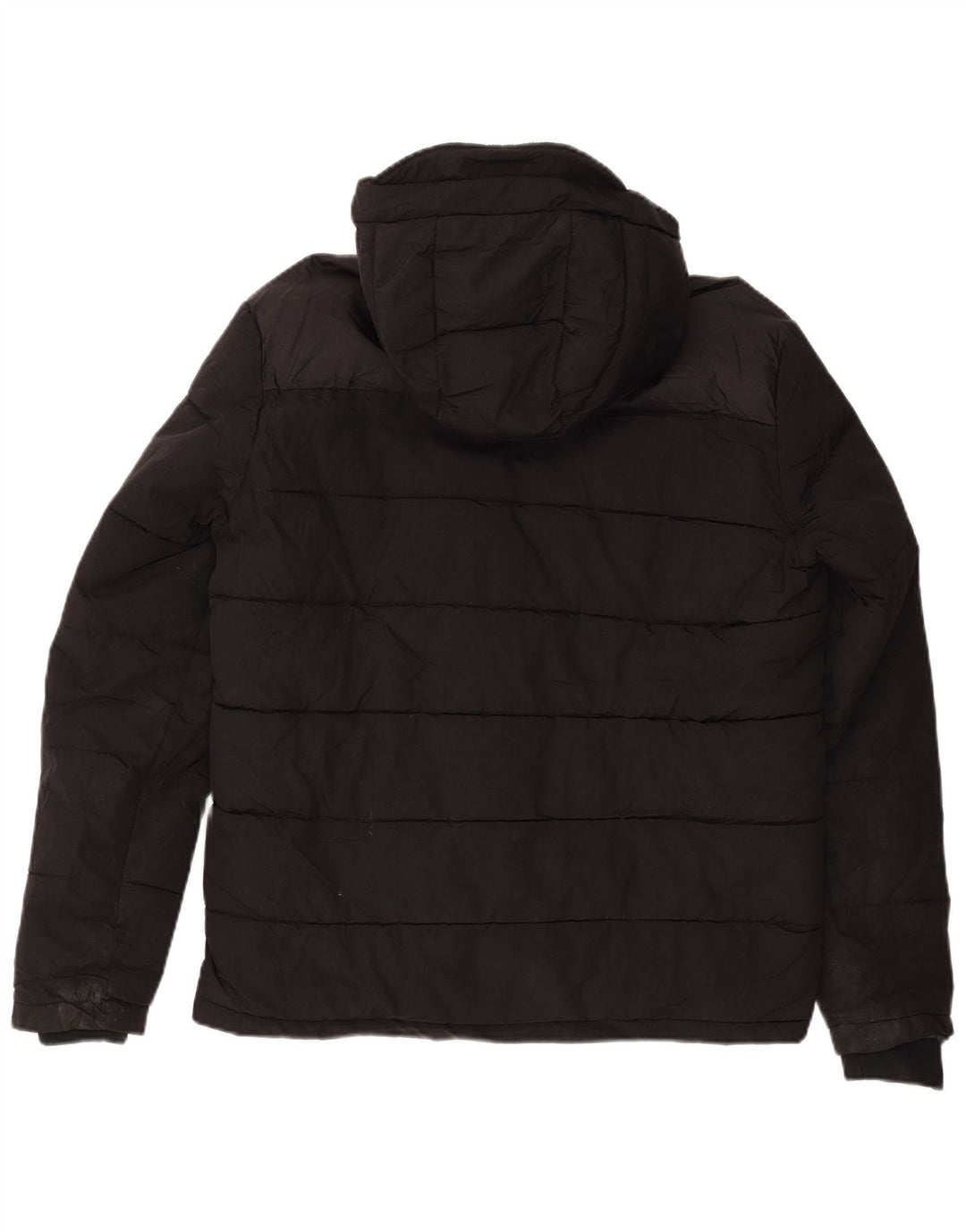 JACK & JONES Veste matelassée à capuche pour homme UK 40 Large Noir Nylon