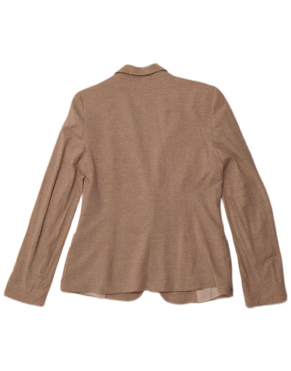 ZARA Veste blazer à 1 bouton pour femme UK 12 Marron moyen