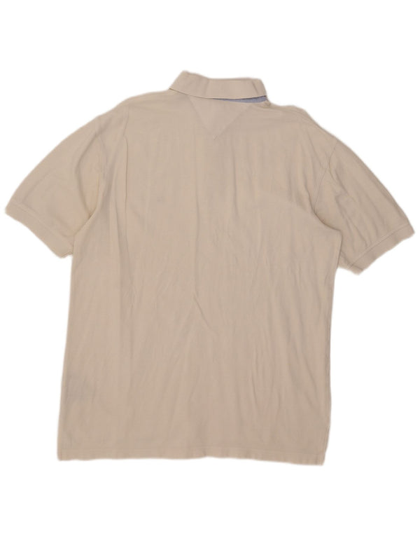 Tommy Hilfiger Mens Polo Shirt XL White Cotton