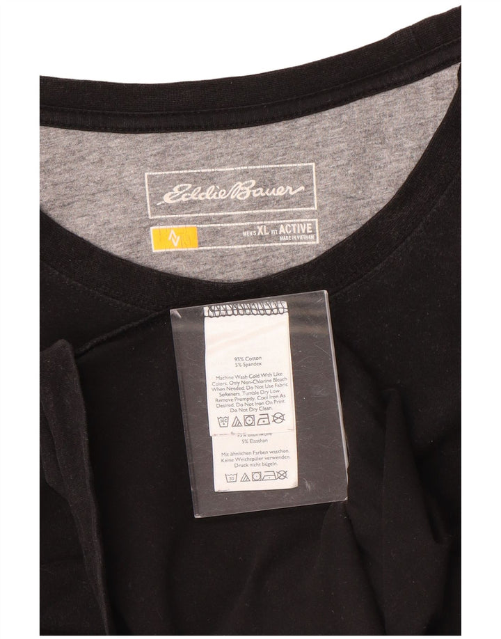 Eddie Bauer T-shirt actif pour homme XL en coton noir
