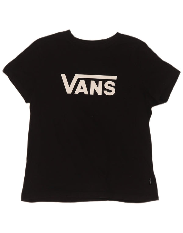Vans T-shirt graphique pour femme UK 12 en coton noir moyen