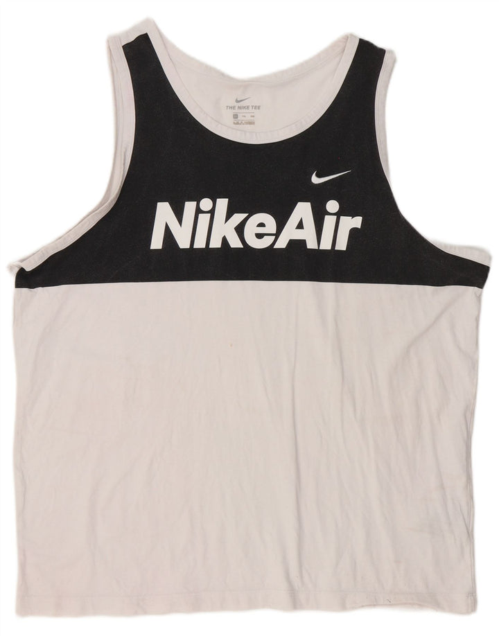 Nike Débardeur graphique pour homme 2XL en coton color block blanc