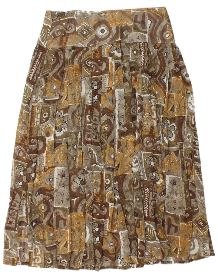 jupe plissée femme vintage W30 Patchwork brun moyen