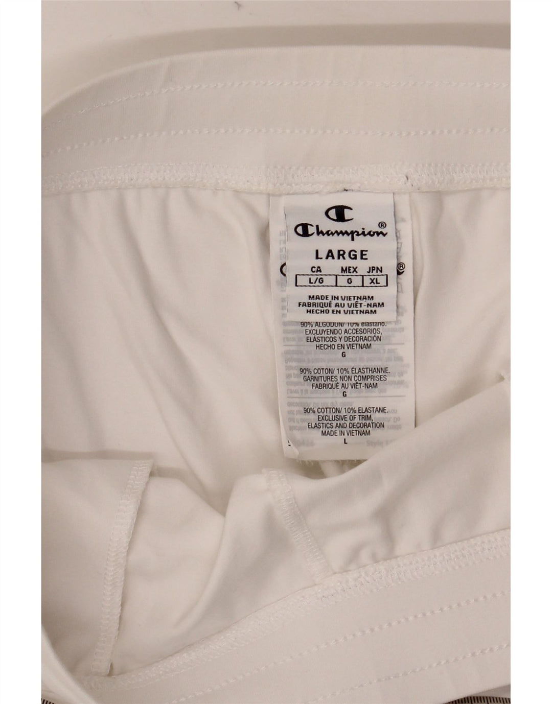 CHAMPION Short de sport graphique pour femme UK 16 Grand coton blanc