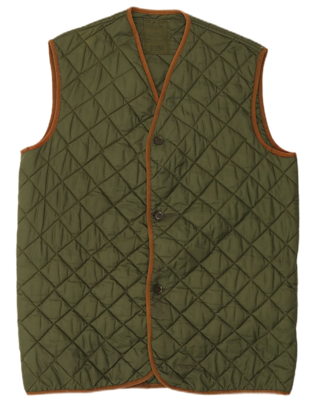vintage Mens Quilted Gilet UK 40 Grand Vert