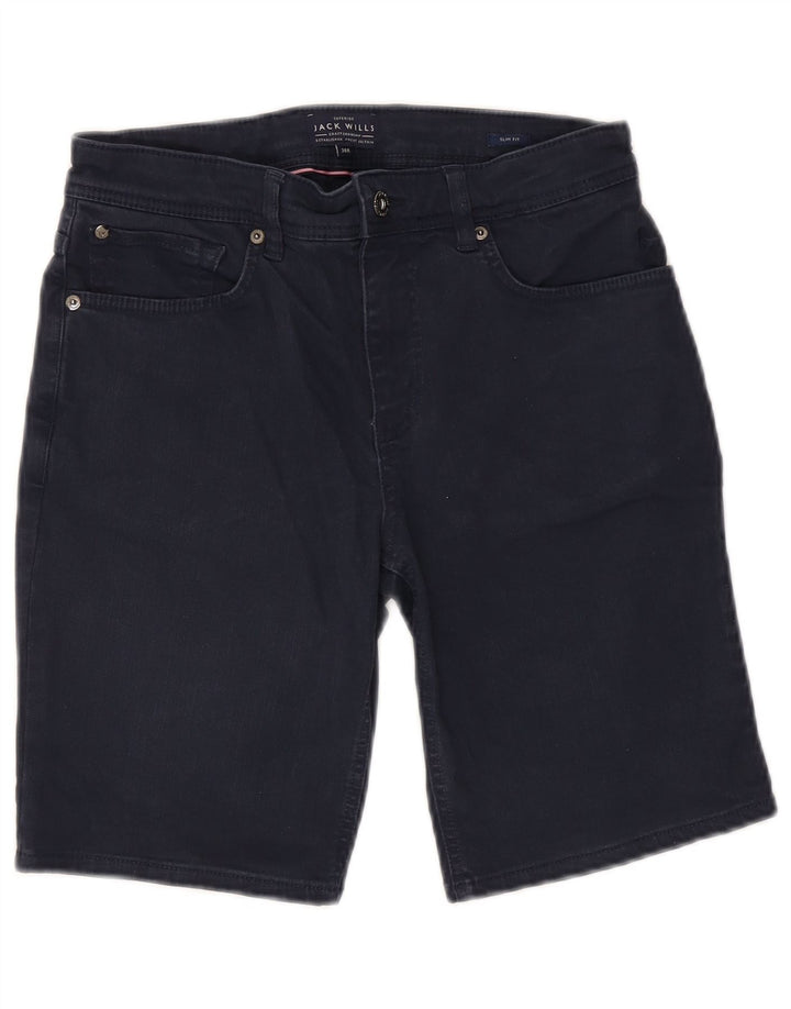 Jack Wills Short en jean coupe slim W30 pour femme en coton bleu marine moyen