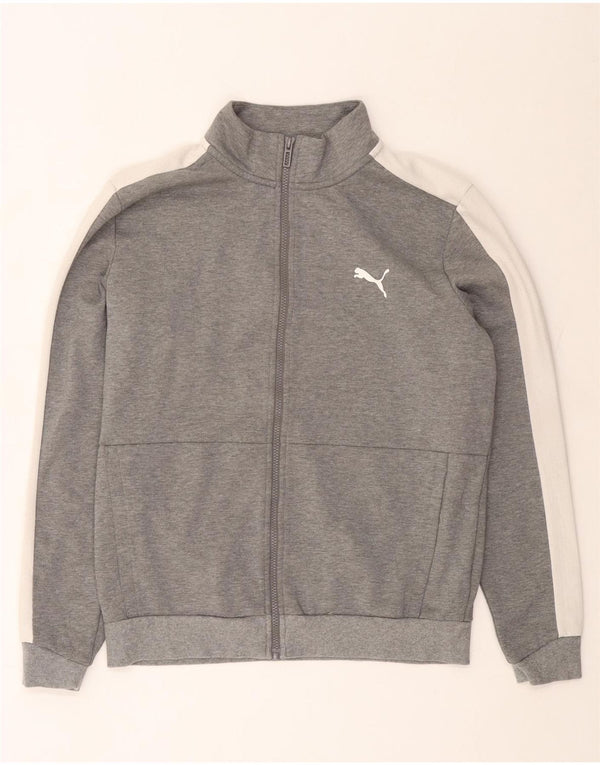 PUMA Veste de Survêtement Homme Gris Moyen Colourblock Cotton