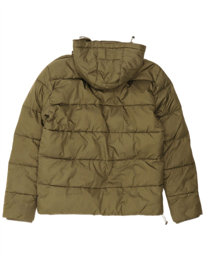 Ellesse Veste matelassée à capuche pour homme UK 38 Vert moyen Polyester