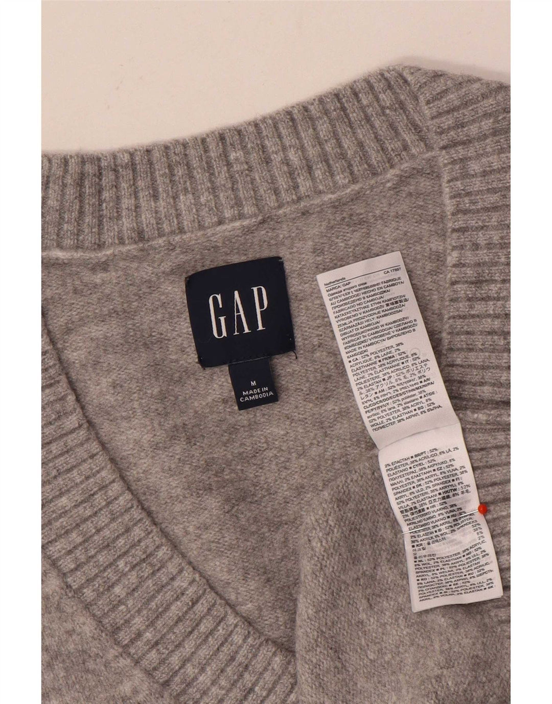 Gap Débardeur Gilet Homme Gris Moyen Polyester