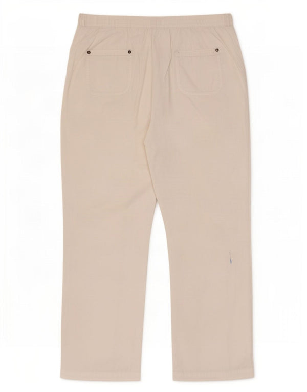 Pantalon Chino Droit Femme CLASSIC UK 18 XL W36 L28 Coton Blanc