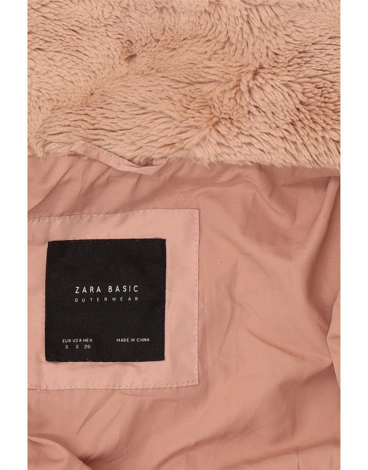 Zara Veste rembourrée courte pour femme UK 10 Small Rose