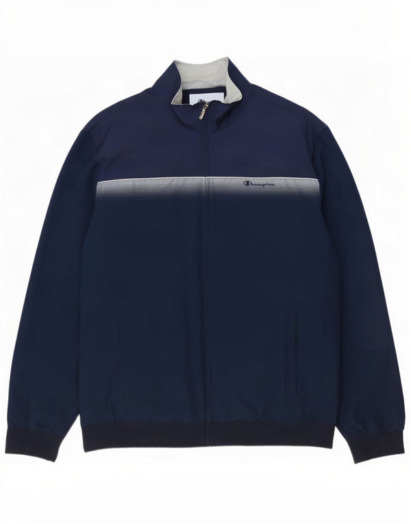 Champion Veste de survêtement pour homme 2XL Bleu marine Colorblock Polyester