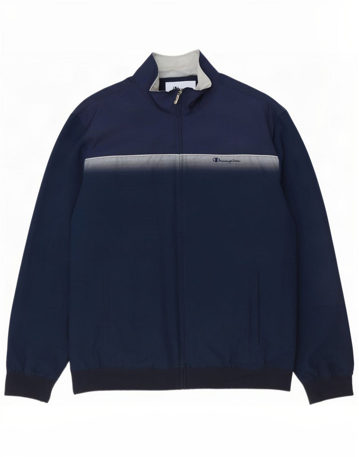 Champion Veste de survêtement pour homme 2XL Bleu marine Colorblock Polyester