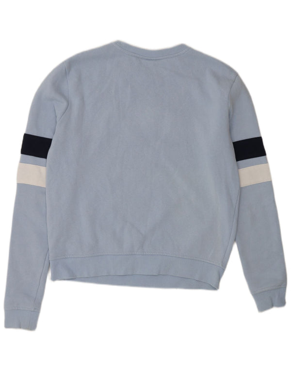 FILA Sweat-shirt graphique pour femme UK 14 Bleu moyen en coton colour block
