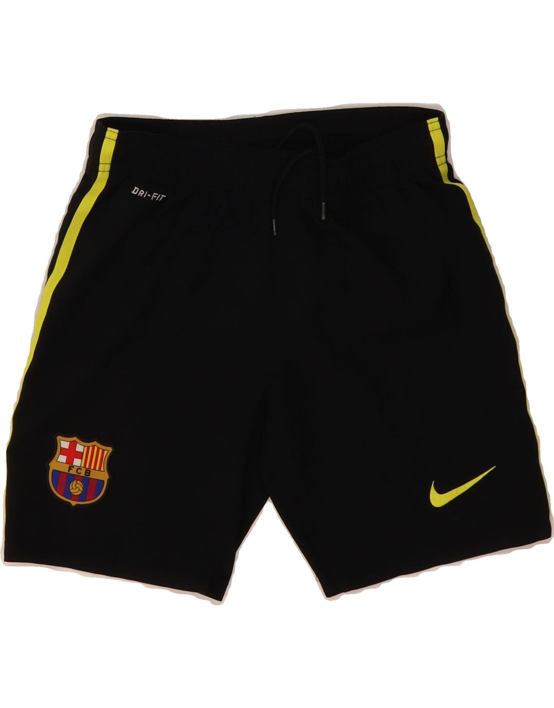 NIKE Boys Barcelona Sport Shorts 8-9 Years Small Black Polyester Vintage Nike and Second-Hand Nike from Messina Hembry 
