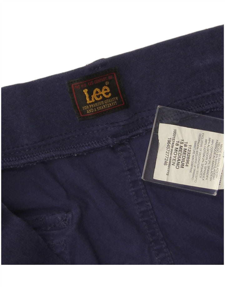 LEE Pantalon capri cargo taille haute pour femme US 18 2XL W36 L21 Bleu marine