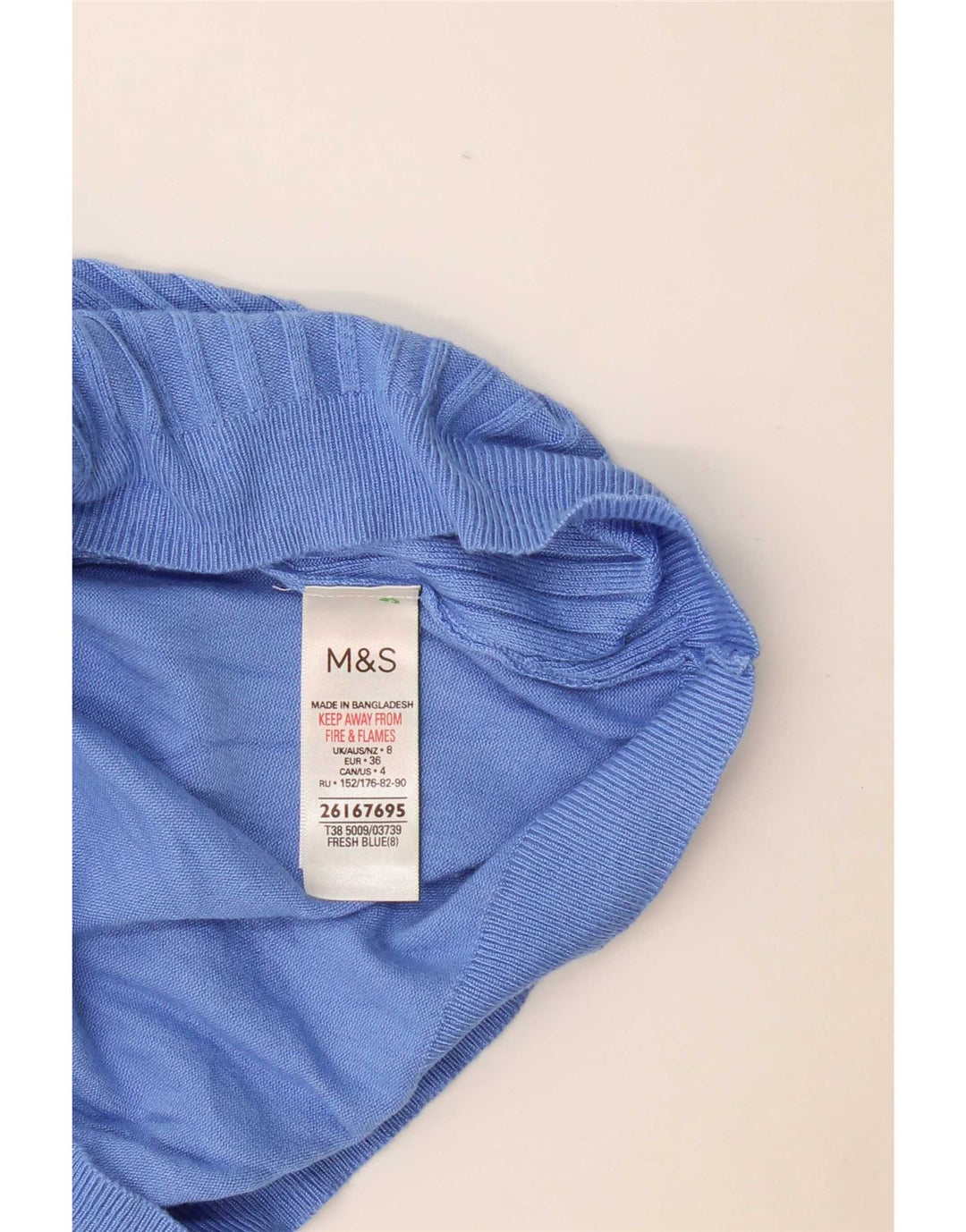 Marks & Spencer Pull col bateau pour femme UK 8 Small Bleu