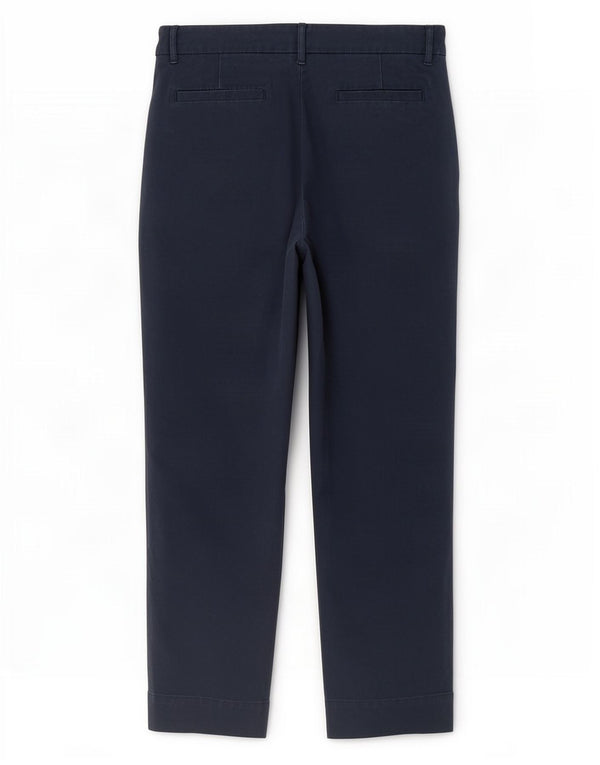 Marks & Spencer Pantalon court taille haute pour femme UK 16 Large W34 L24 Bleu marine