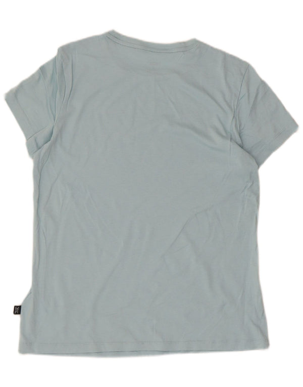 Puma T-shirt graphique pour femme UK 12 Bleu moyen Coton