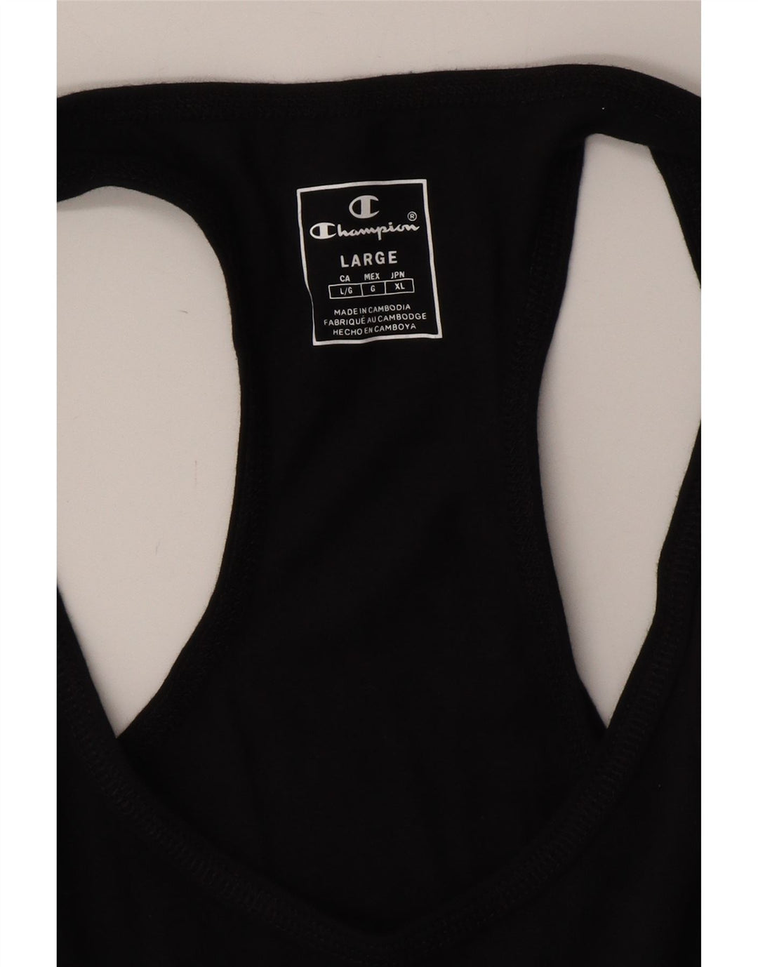 CHAMPION Débardeur graphique pour femme UK 14 Large Noir