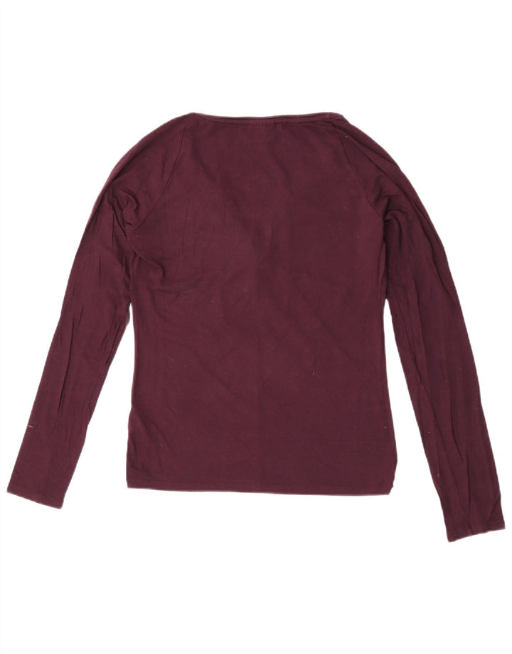 Trussardi Femme Top Manches Longues UK 12 Violet Moyen Viscose